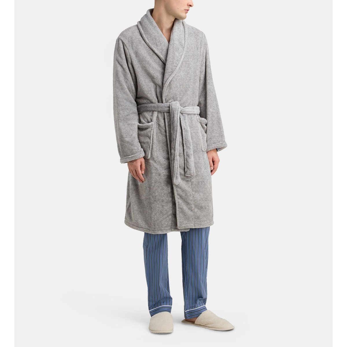 Peignoir de chambre damy duveteux gris, GALERIES LAFAYETTE