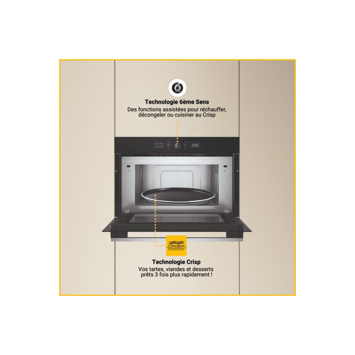 Micro ondes encastrable WMD54MXF couleur unique, WHIRLPOOL