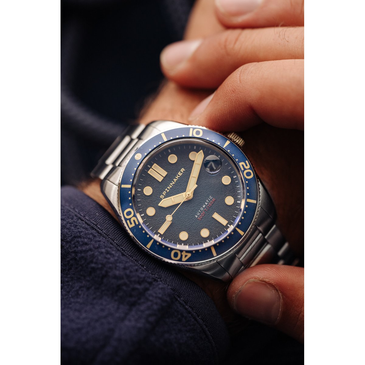 Montre Analogique CROFT argenté bleu argenté, SPINNAKER