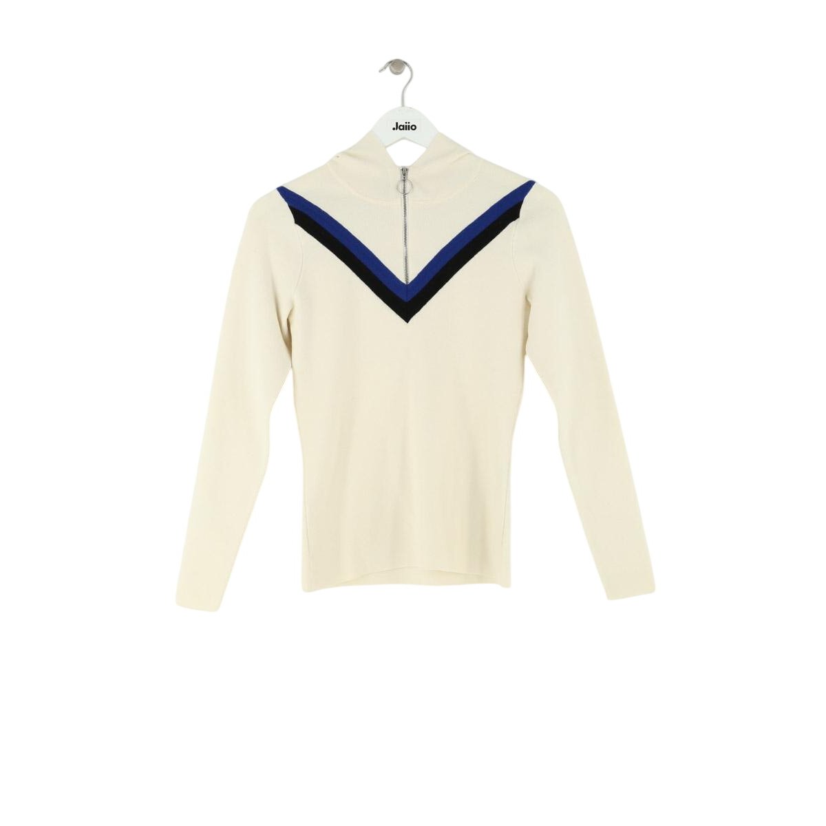 Pull zippé - Très Bon État blanc, SANDRO