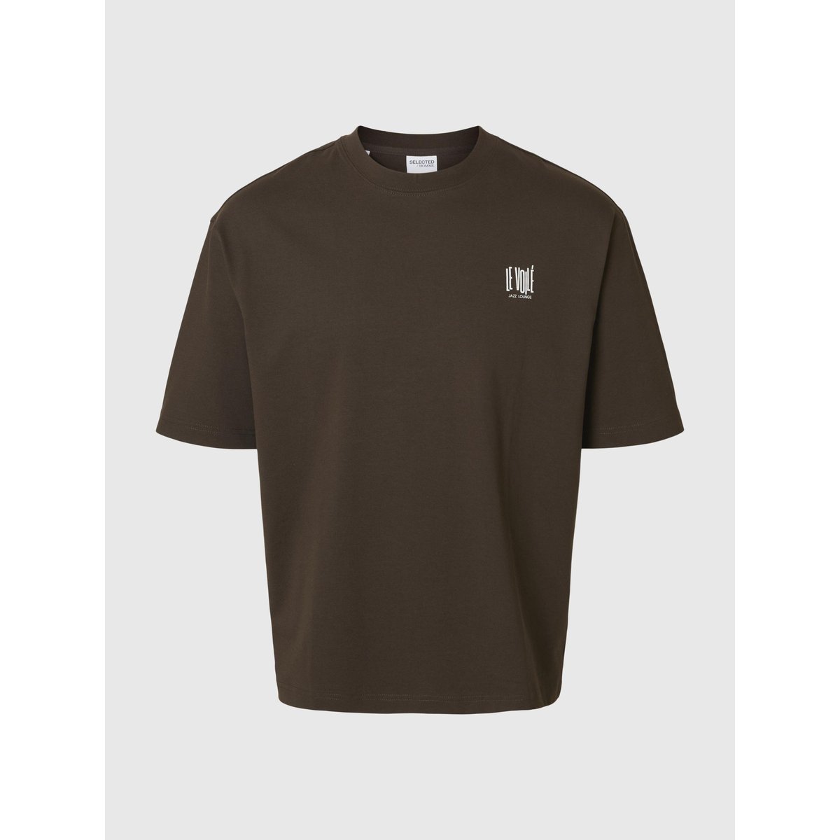 T-Shirt Ras Du Cou marron - delicioso, SELECTED