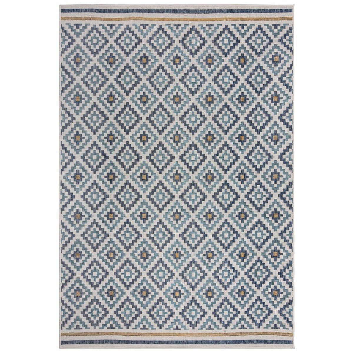 Tapis extérieur ZIA bleu, FLAIR RUGS