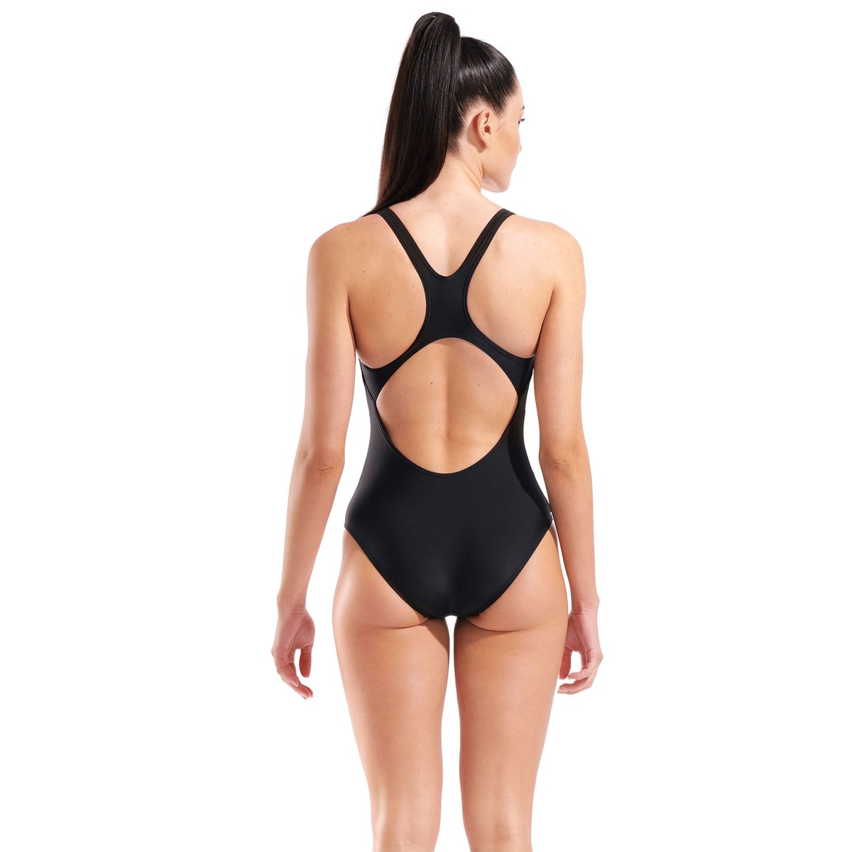 Maillot de bain pour femme arena Feel Stripeflow Swim Pro Back black-black-white, ARENA