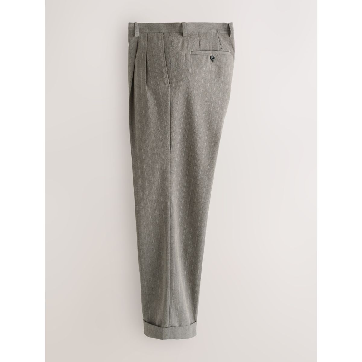 Pantalon de costume en laine à rayures naturel, NEXT