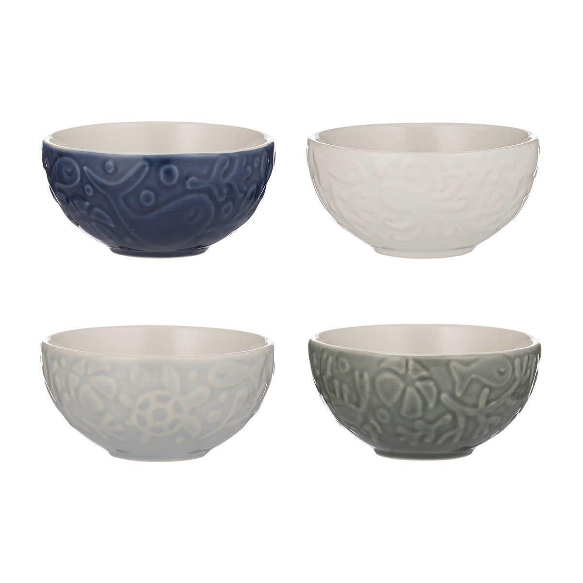 Set of 4 Nautical Mini Prep Bowls multi-coloured, MASON CASH