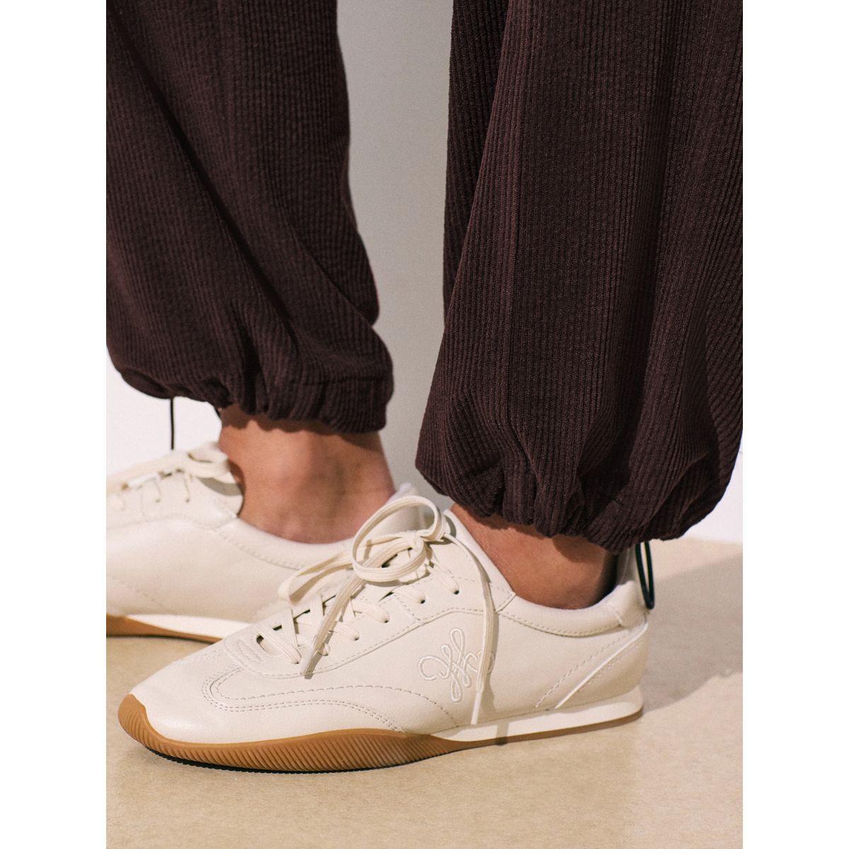 Combi-pantalon militaire en velours côtelé marron, NEXT