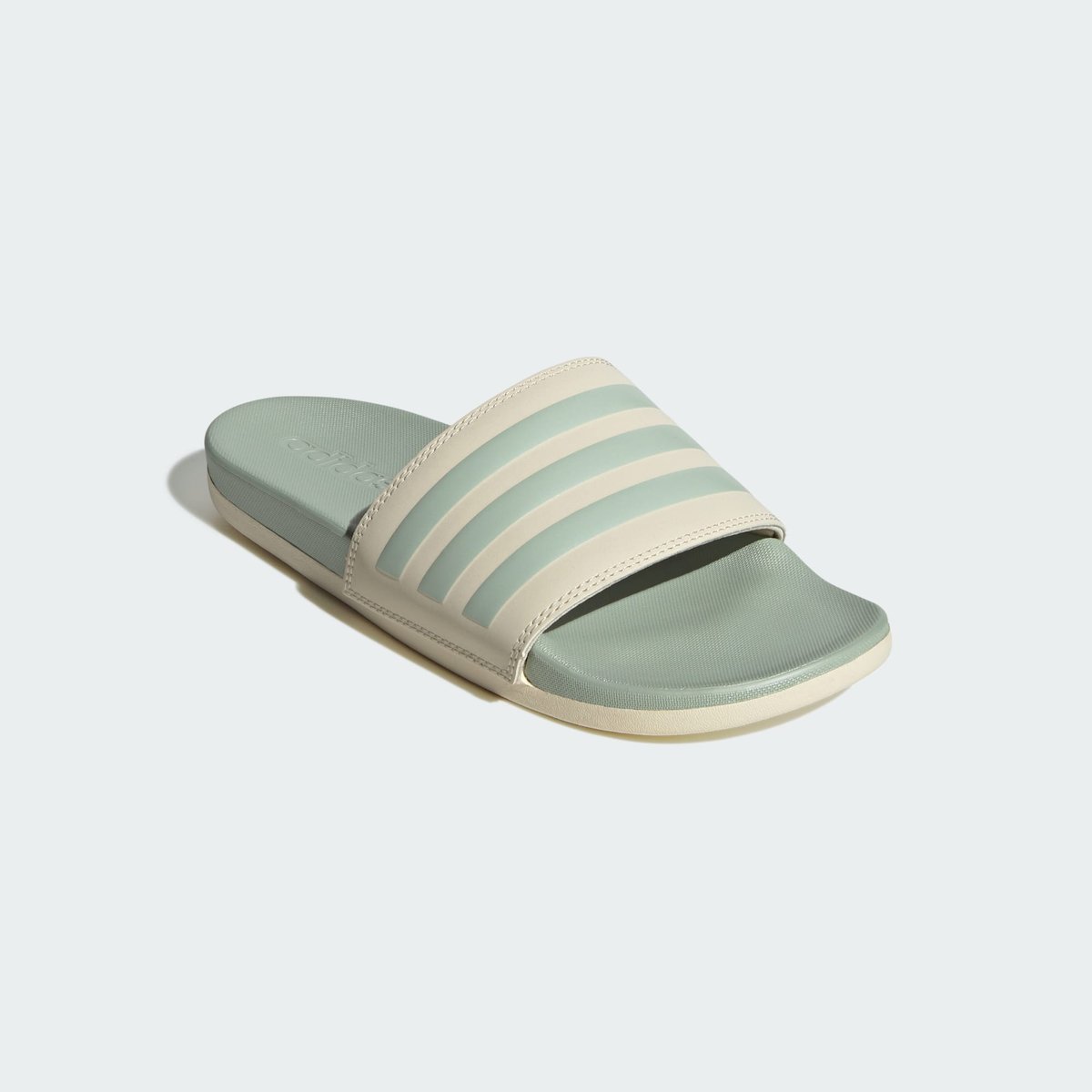 Claquettes Adilette Comfort wonder white / linen green met. / linen green met., ADIDAS SPORTSWEAR