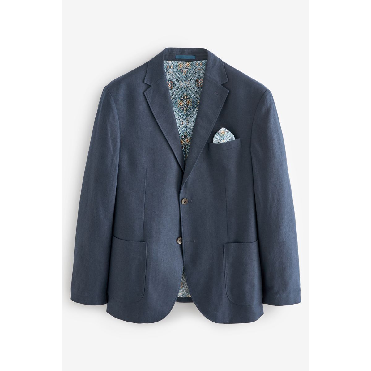 Blazer en lin bleu marine, NEXT