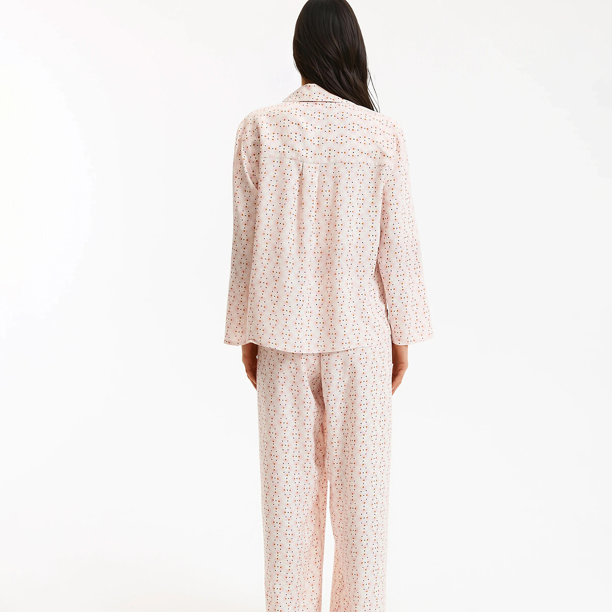 Pyjama fluide imprimé pois, viscose imprimé, ANNE WEYBURN