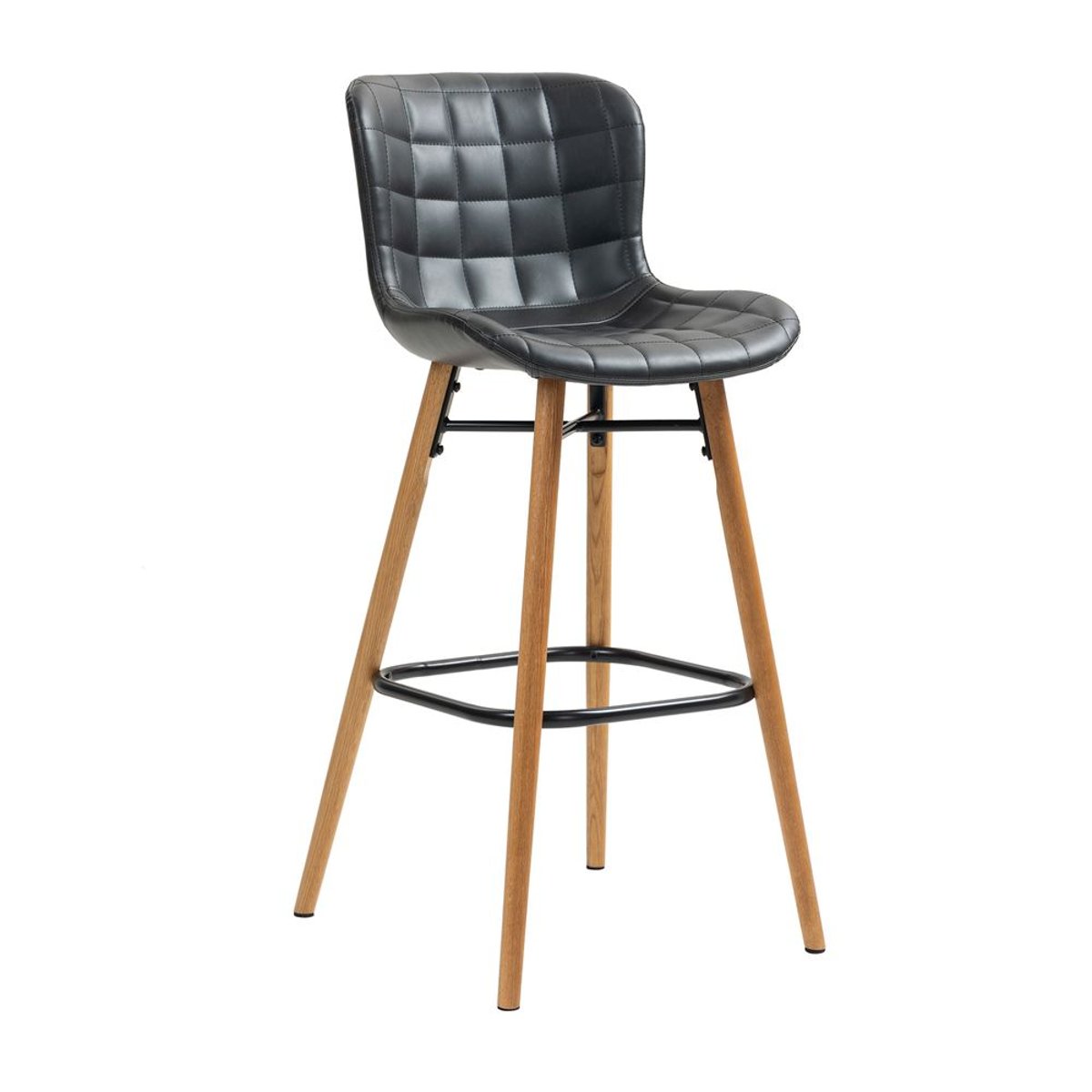 Chaise snack PU noir, ZAGO