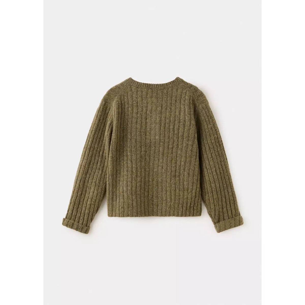 Pull-over maille détail boutons kaki, MANGO BABY