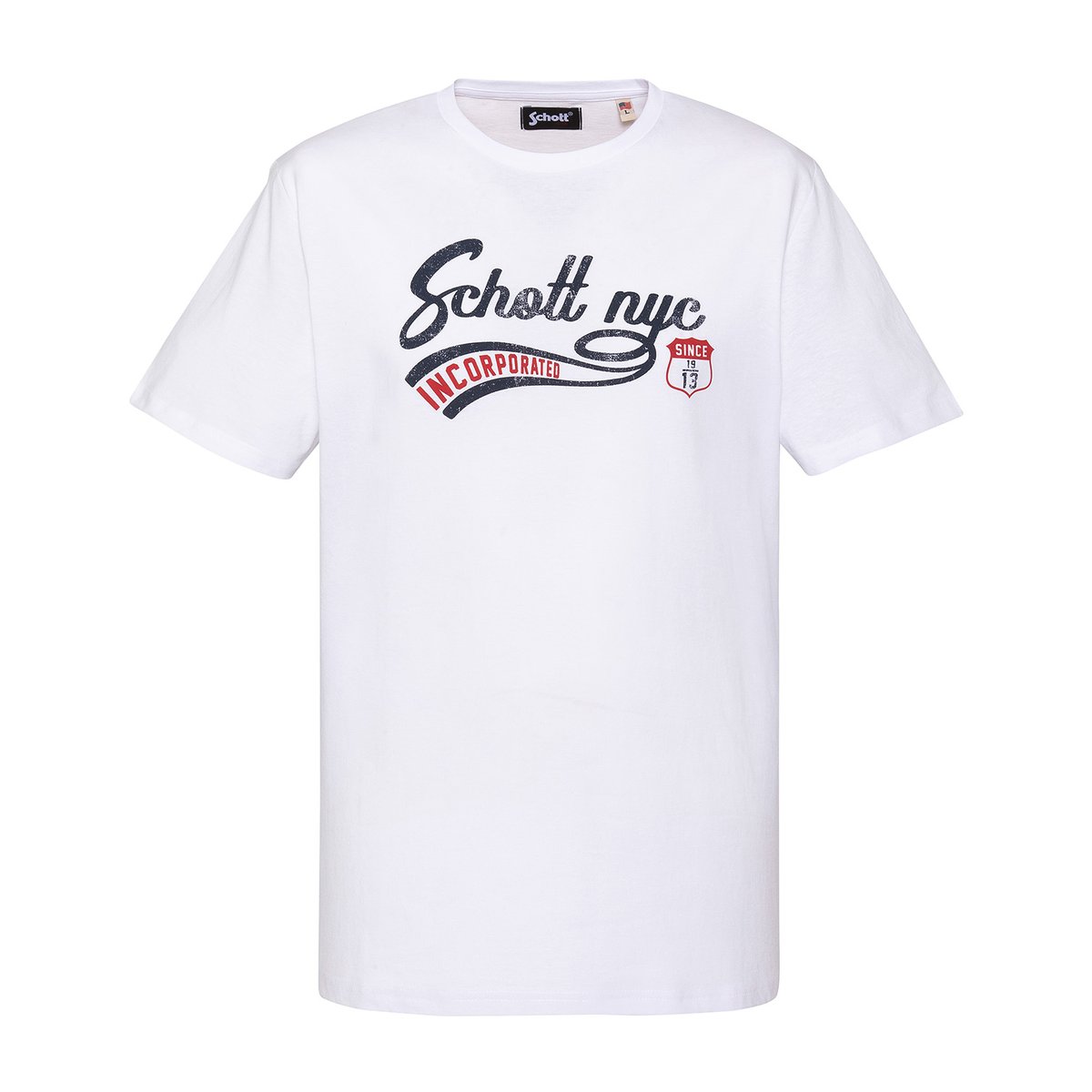 T-shirt imprimé Schott NYC® vintage blanc, SCHOTT