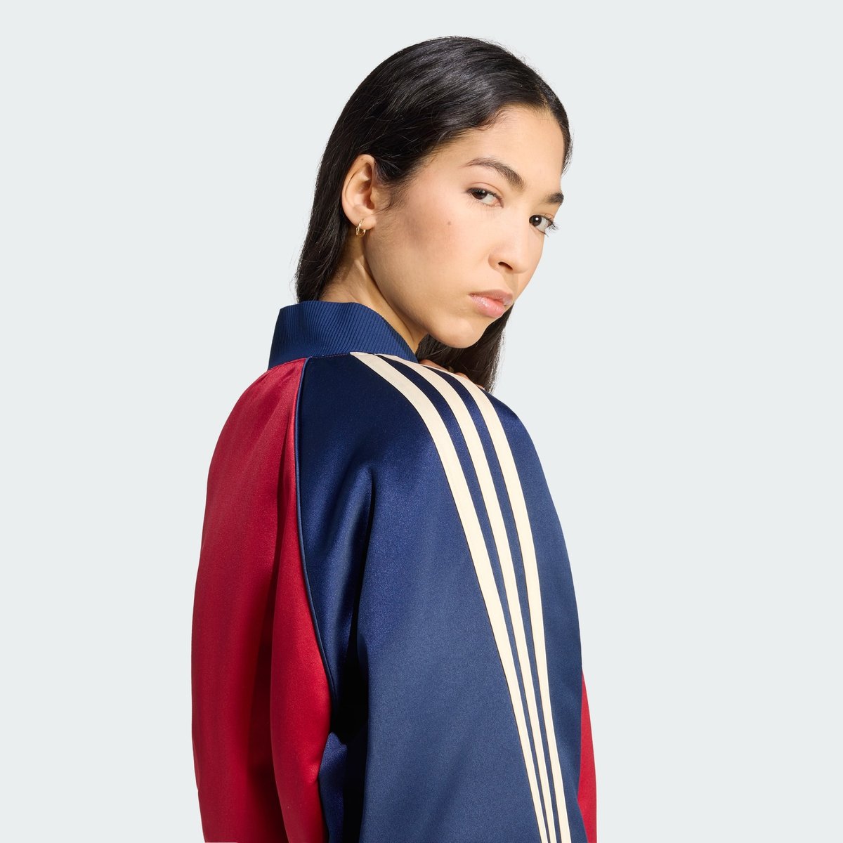 Blouson Aviateur Satin Sst Blouson Aviateur Satin Sst team victory red / night indigo / warm vanilla, adidas Originals