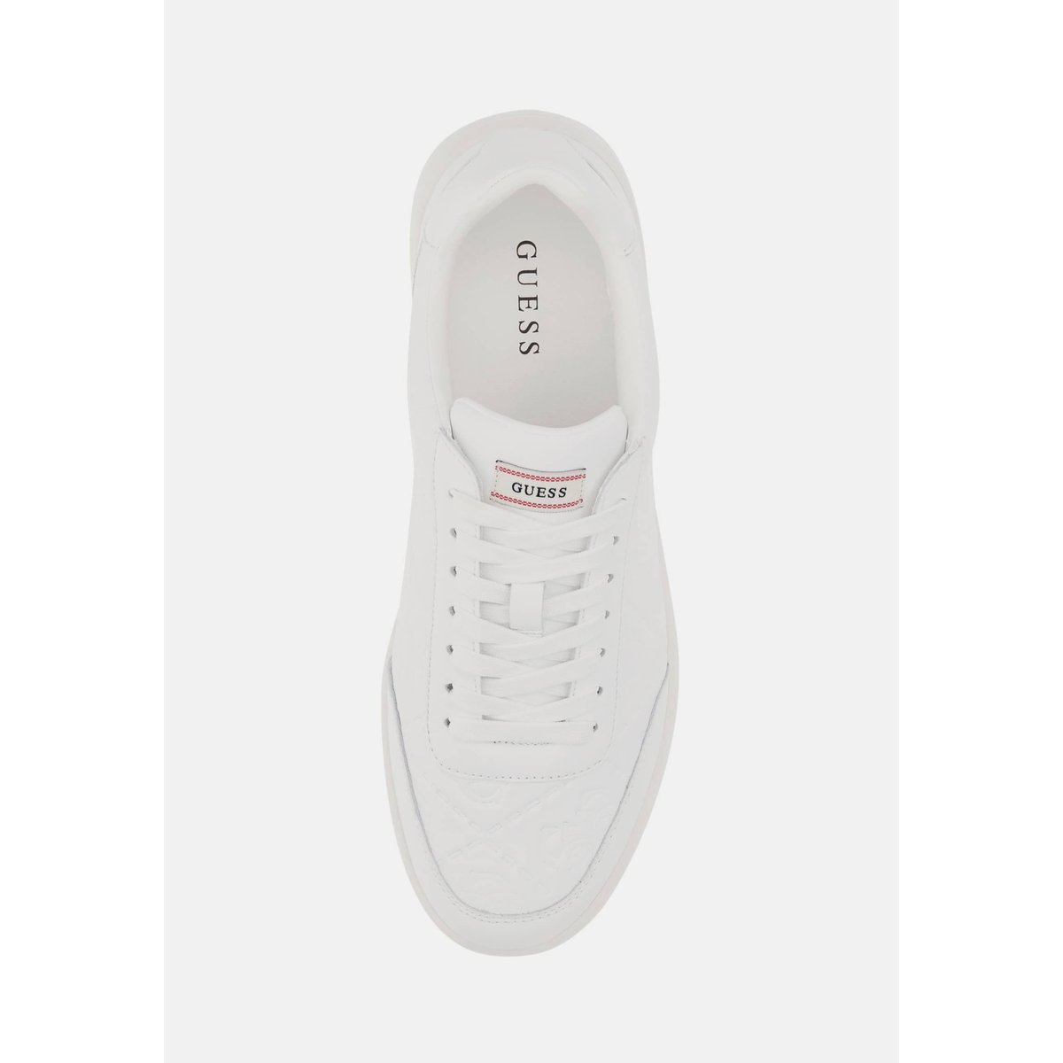 Sneakers Winno Cuir Mélangé blanc, GUESS
