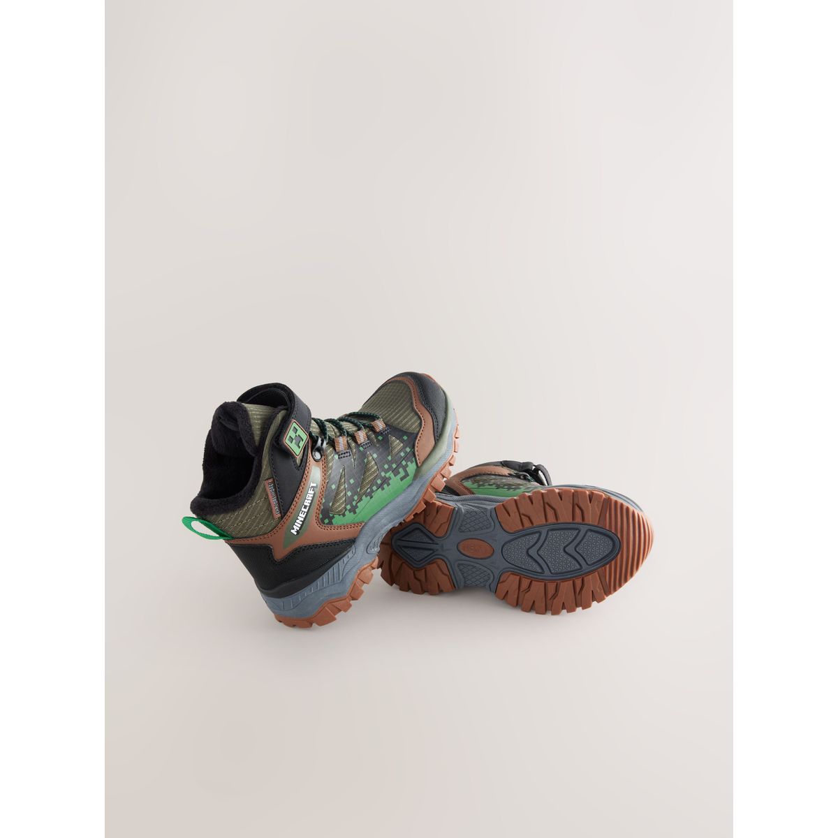Bottines de marche imperméables minecraft vert kaki, NEXT