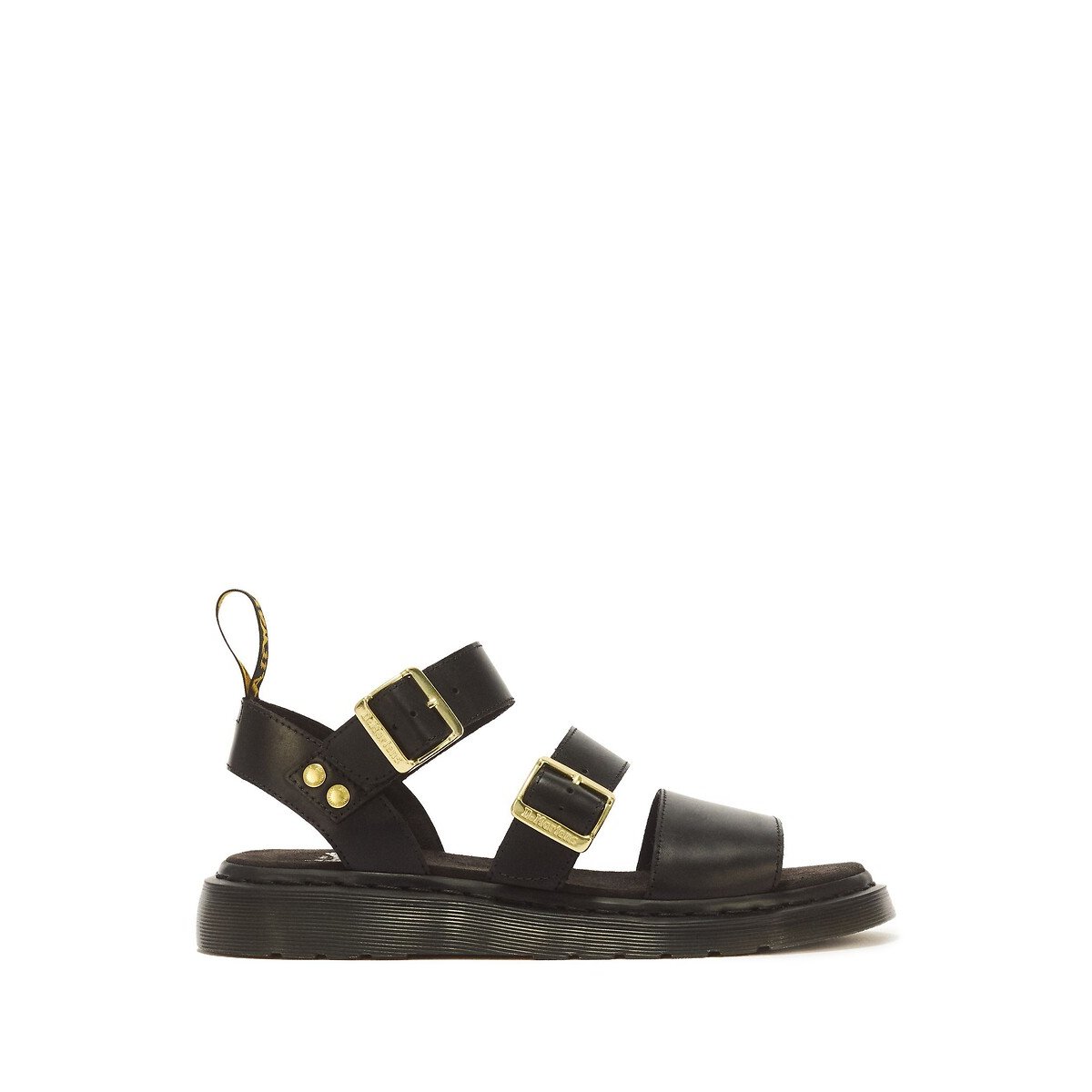 Sandales Gryphon en cuir Atlas noir, DR. MARTENS