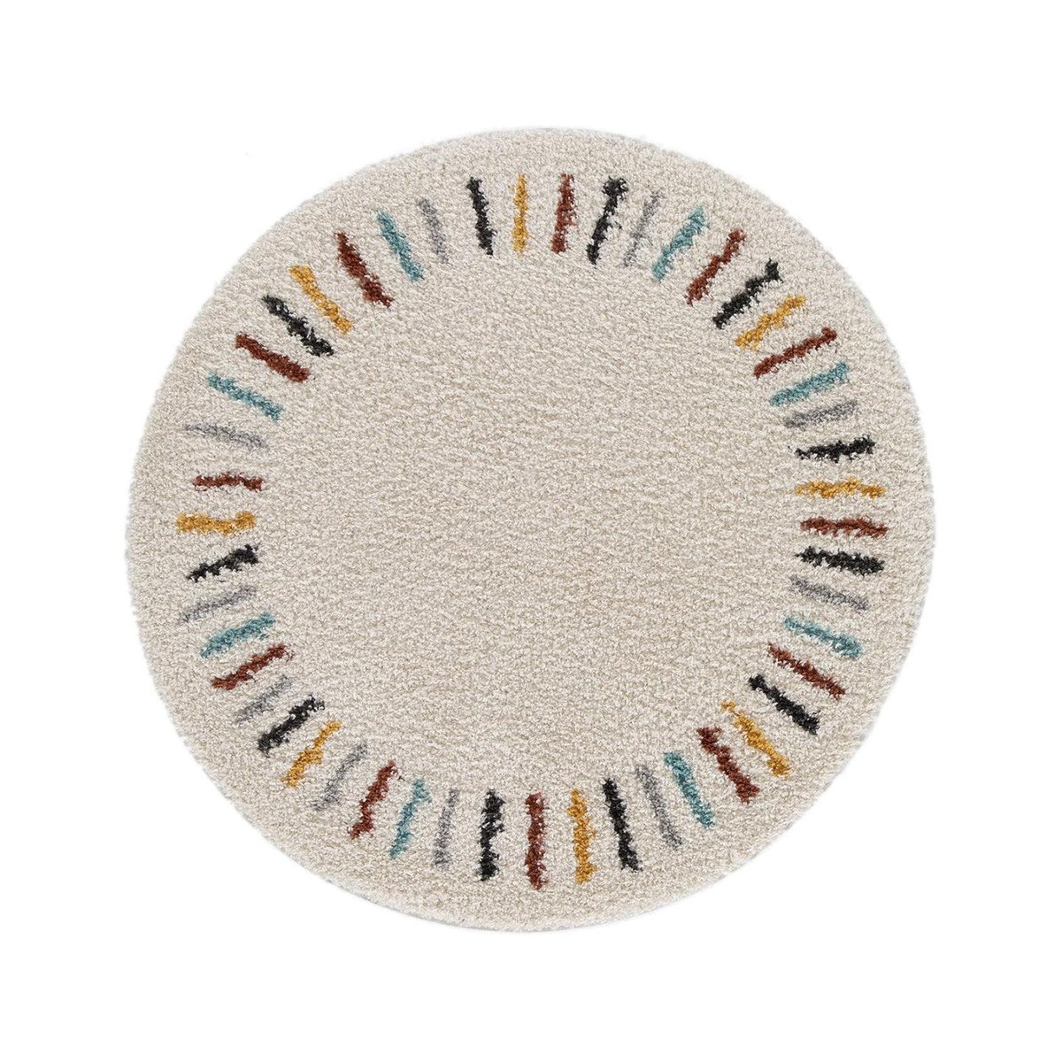 Tapis enfant rond tout doux ARPEGE beige sable, AFK LIVING