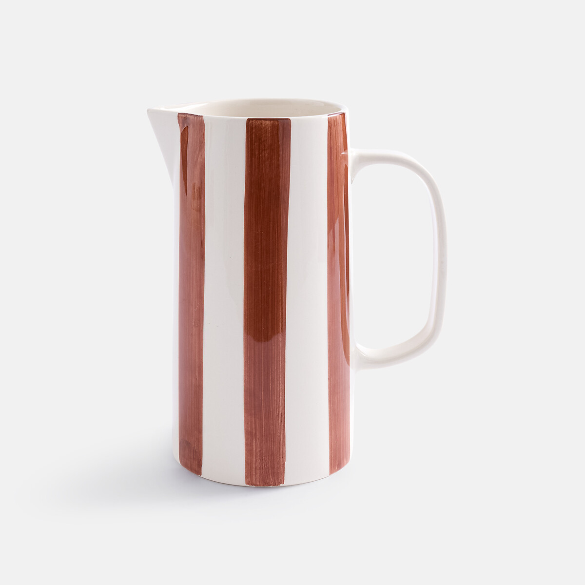Carafe rayée, en faïence, JAOMA terre de sienne, LA REDOUTE INTERIEURS