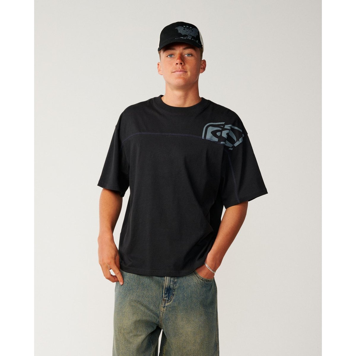 T-shirt Archive Thrashed PANEL noir, RIP CURL
