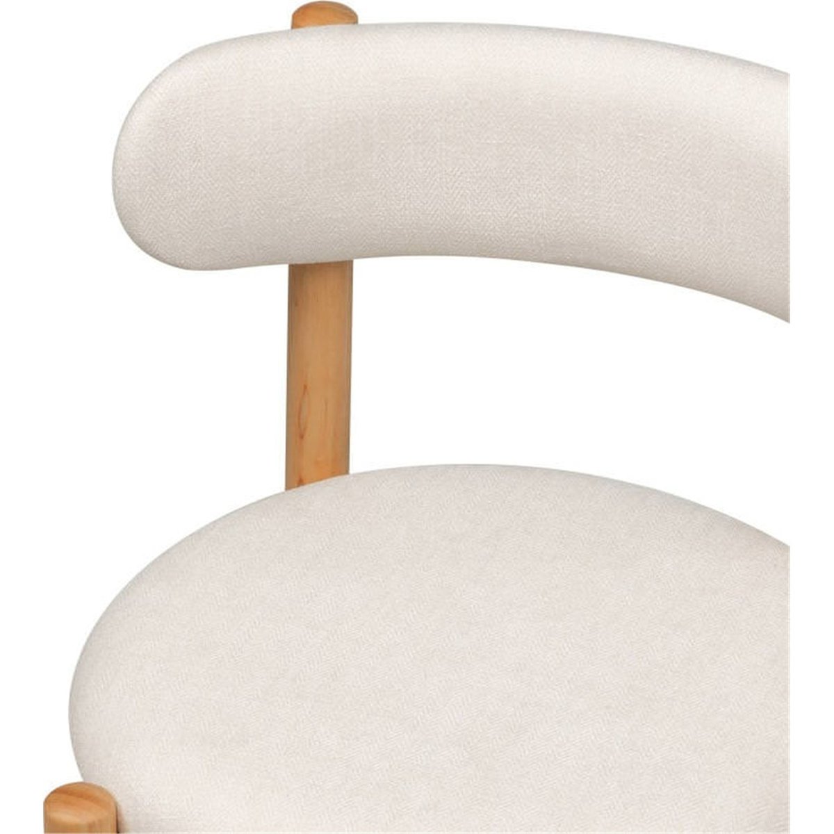 Chaise de salle à manger en bois YANG crème et bois naturel, RECOLLECTION