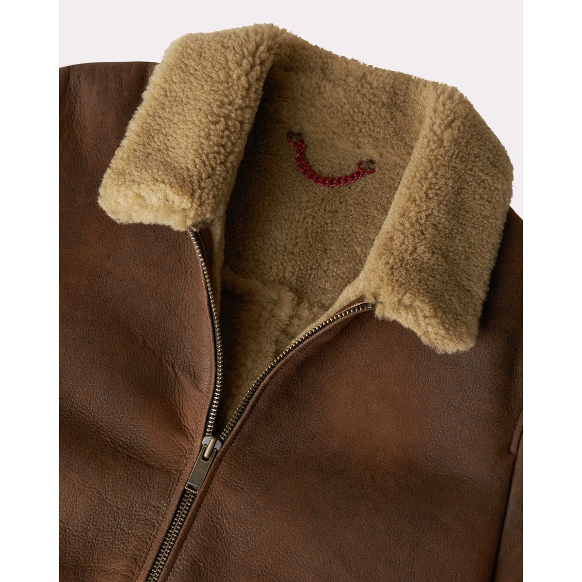Veste en cuir PILOT SHEEP marron, CHEVIGNON