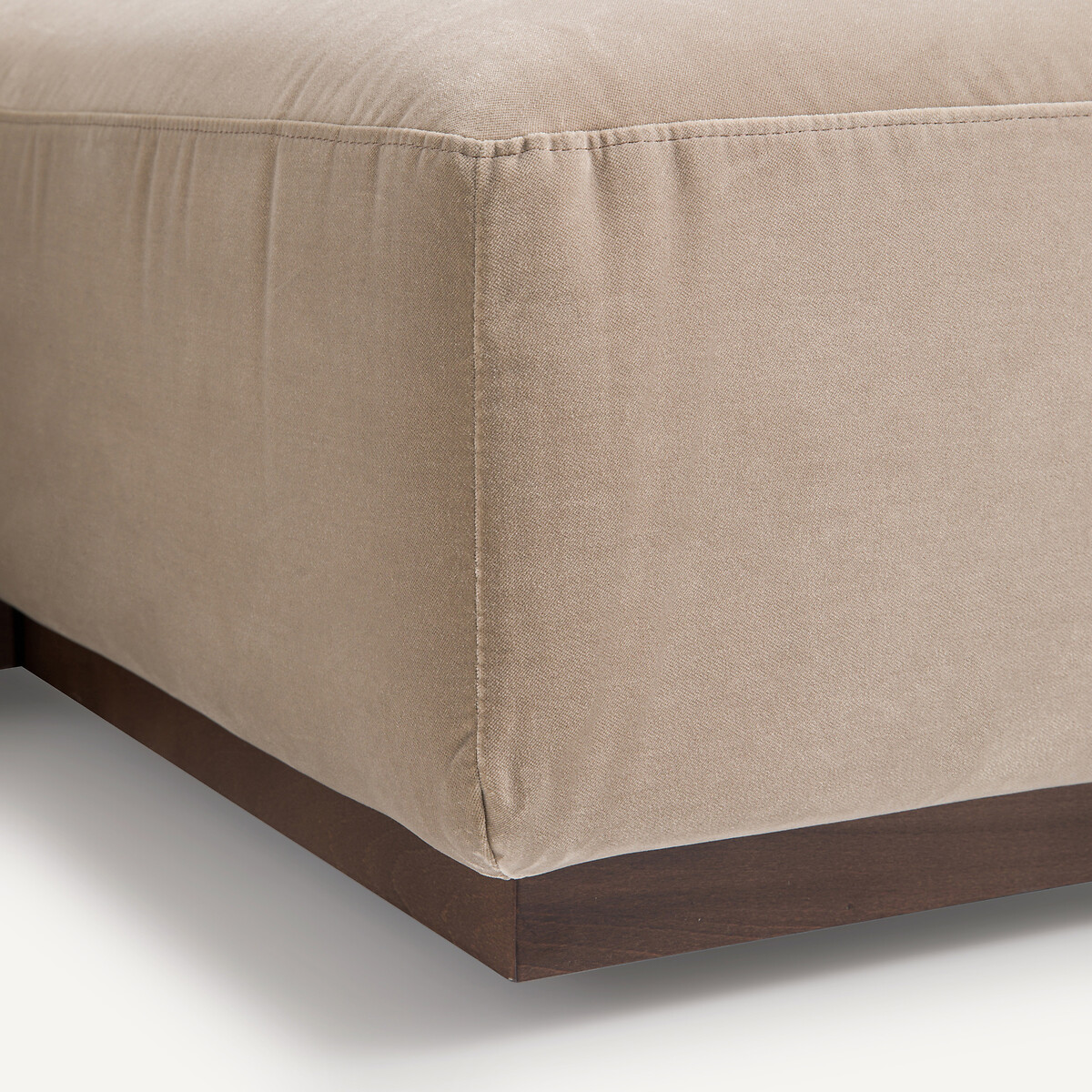 Divano angolo sinistro XL velluto, Jacopo beige cendré, AM.PM