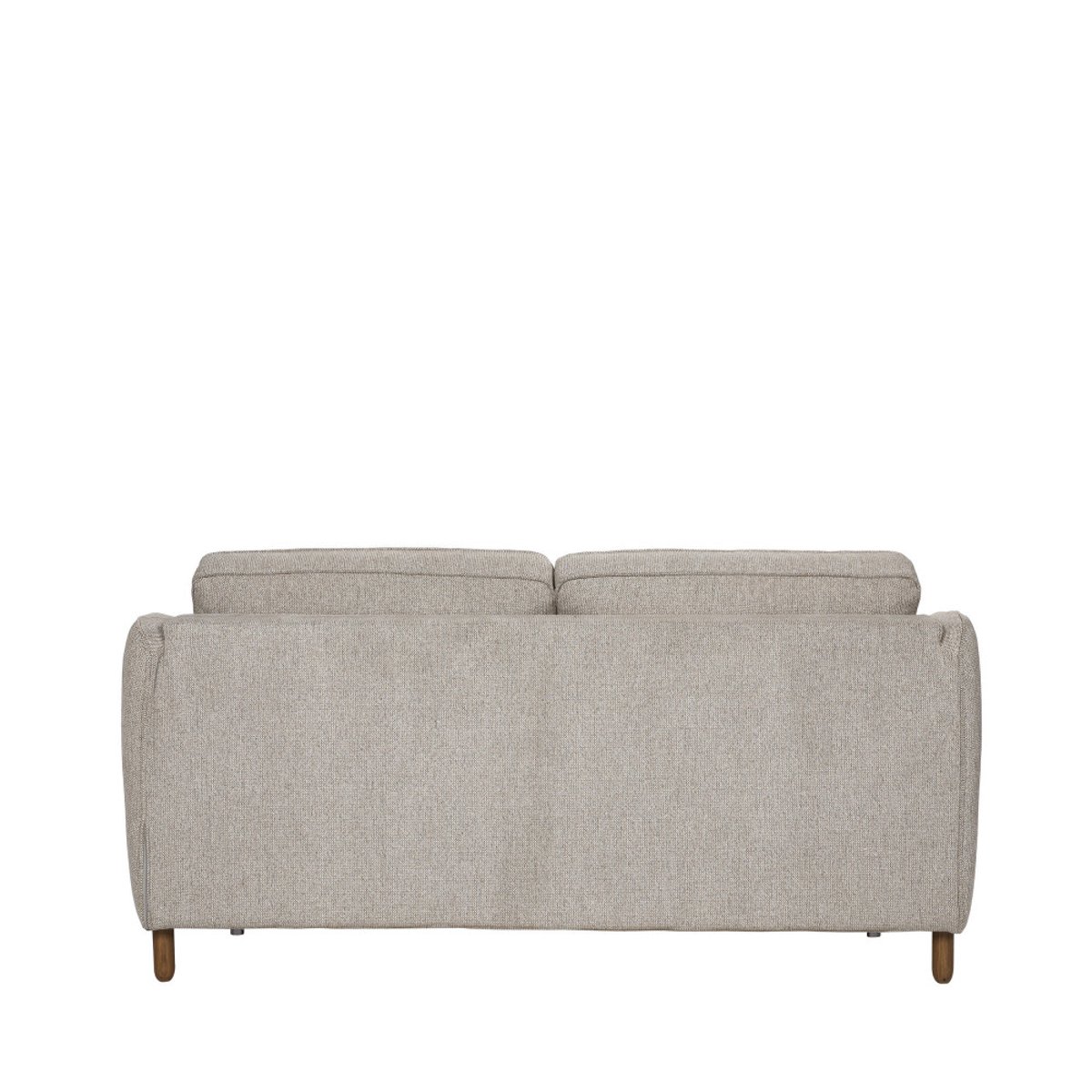 Canapé convertible express 3 places en tissu pieds bois foncé- VORNAY naturel chiné, DRAWER