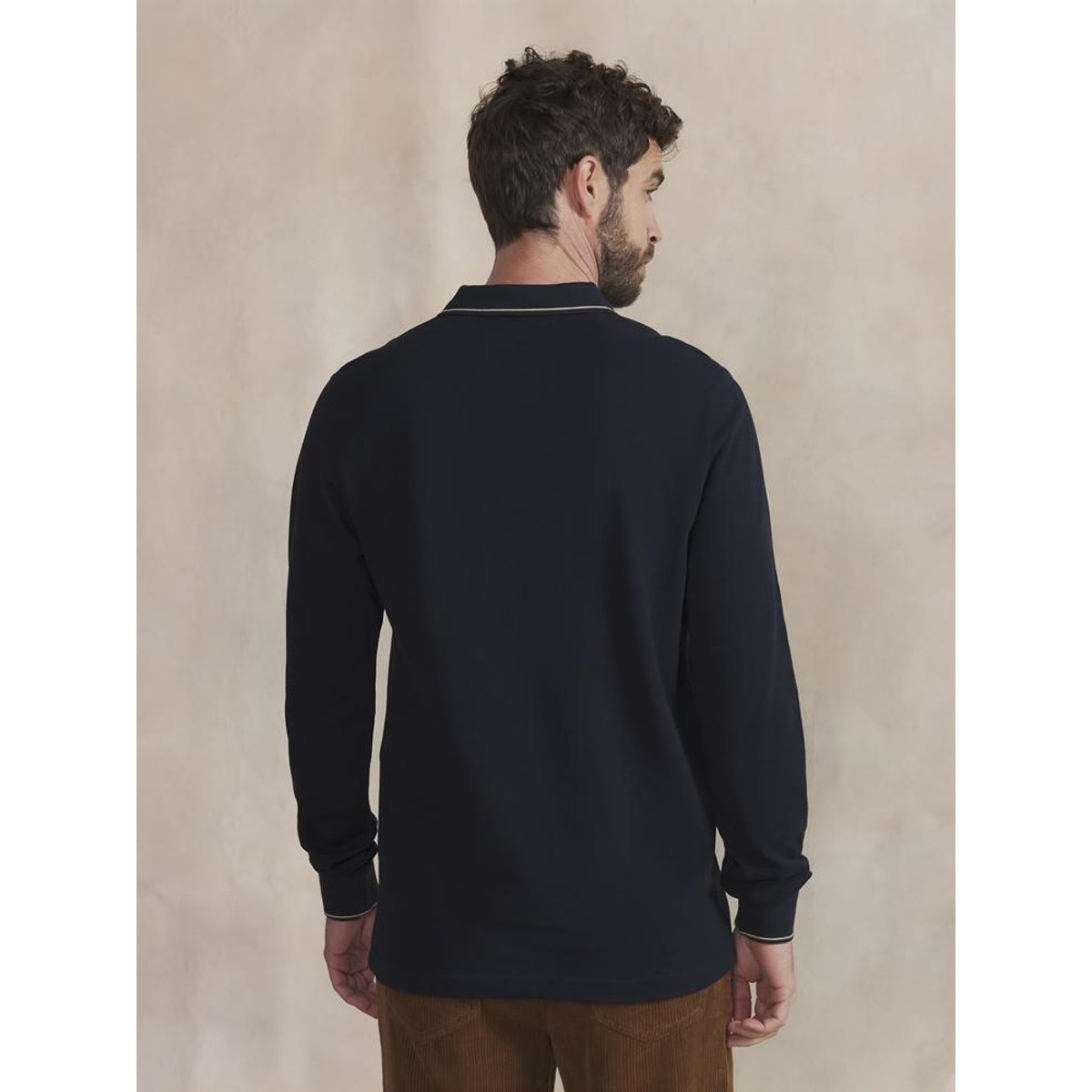 Polo manches longues NYLASPOL marine, TBS