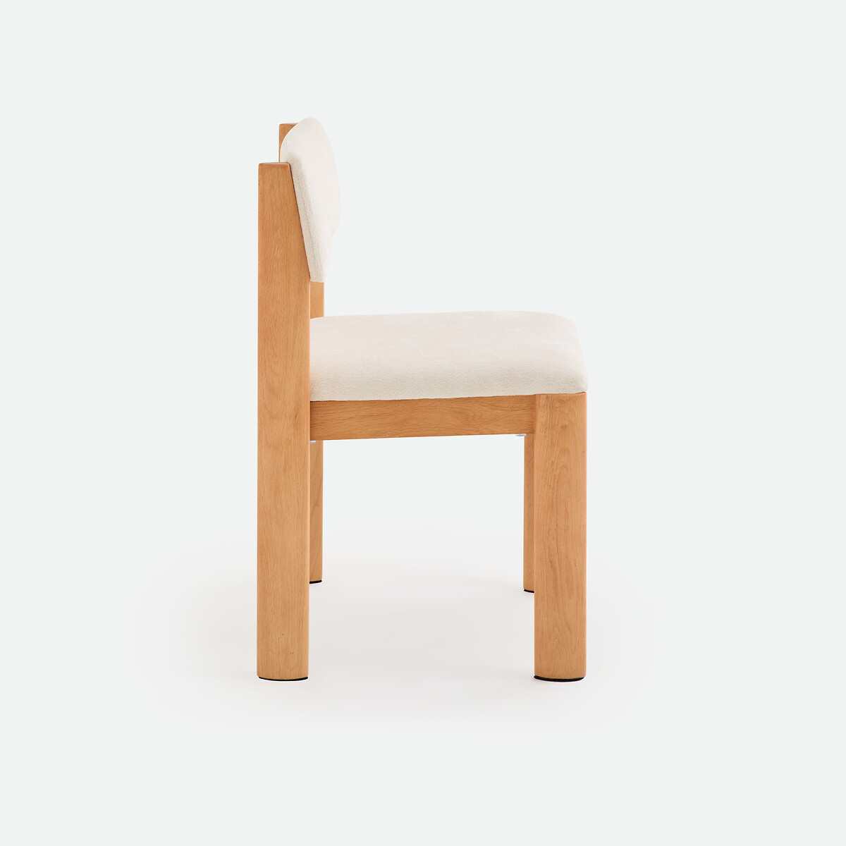 Silla de tela texturizada, OLIVER roble/blanco roto, LA REDOUTE INTERIEURS