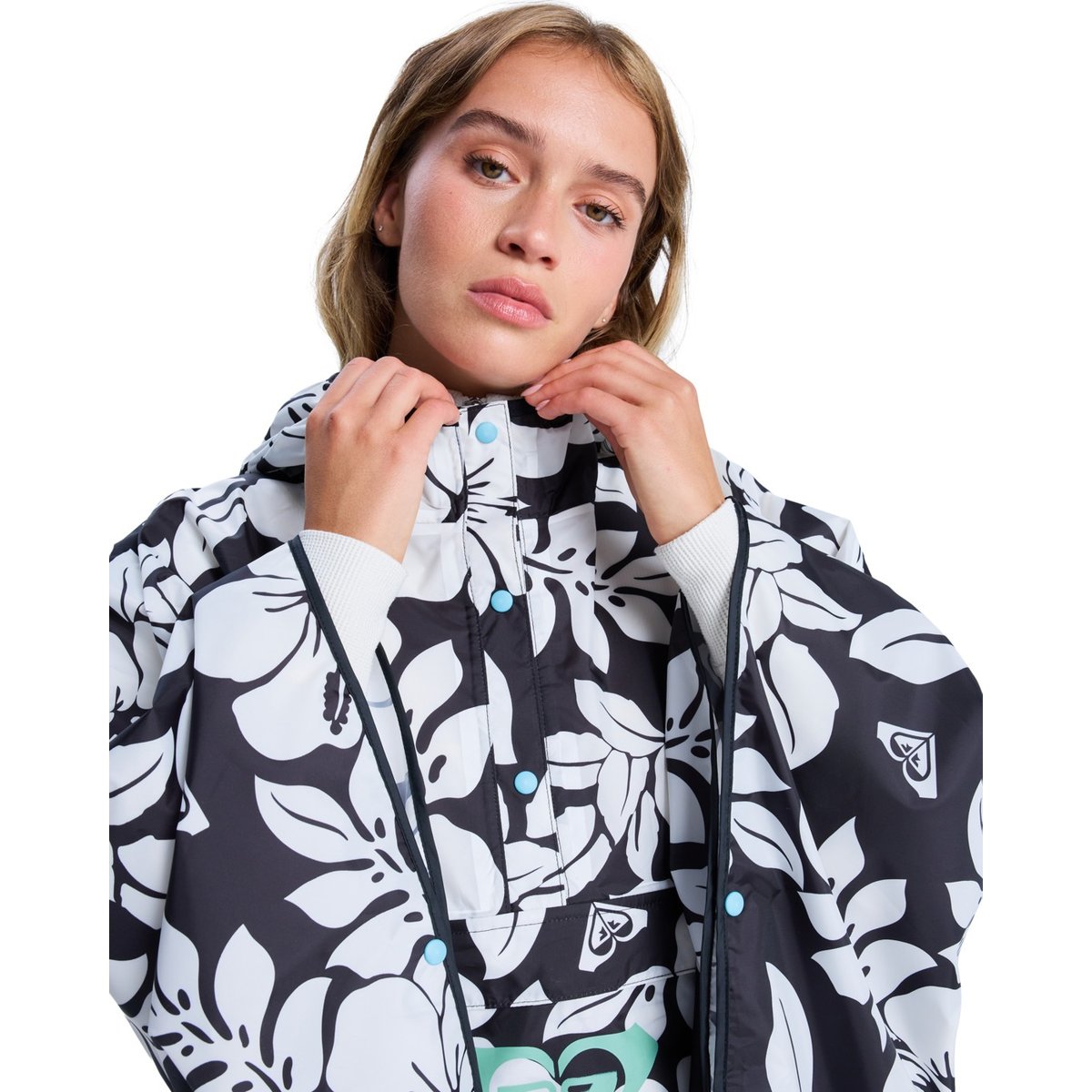 Poncho de pluie MIDNIGHT RAIN. noir anthracite the big mo, ROXY