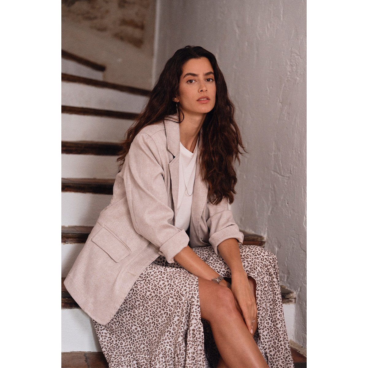 Blazer droit beige, MOLLY BRACKEN