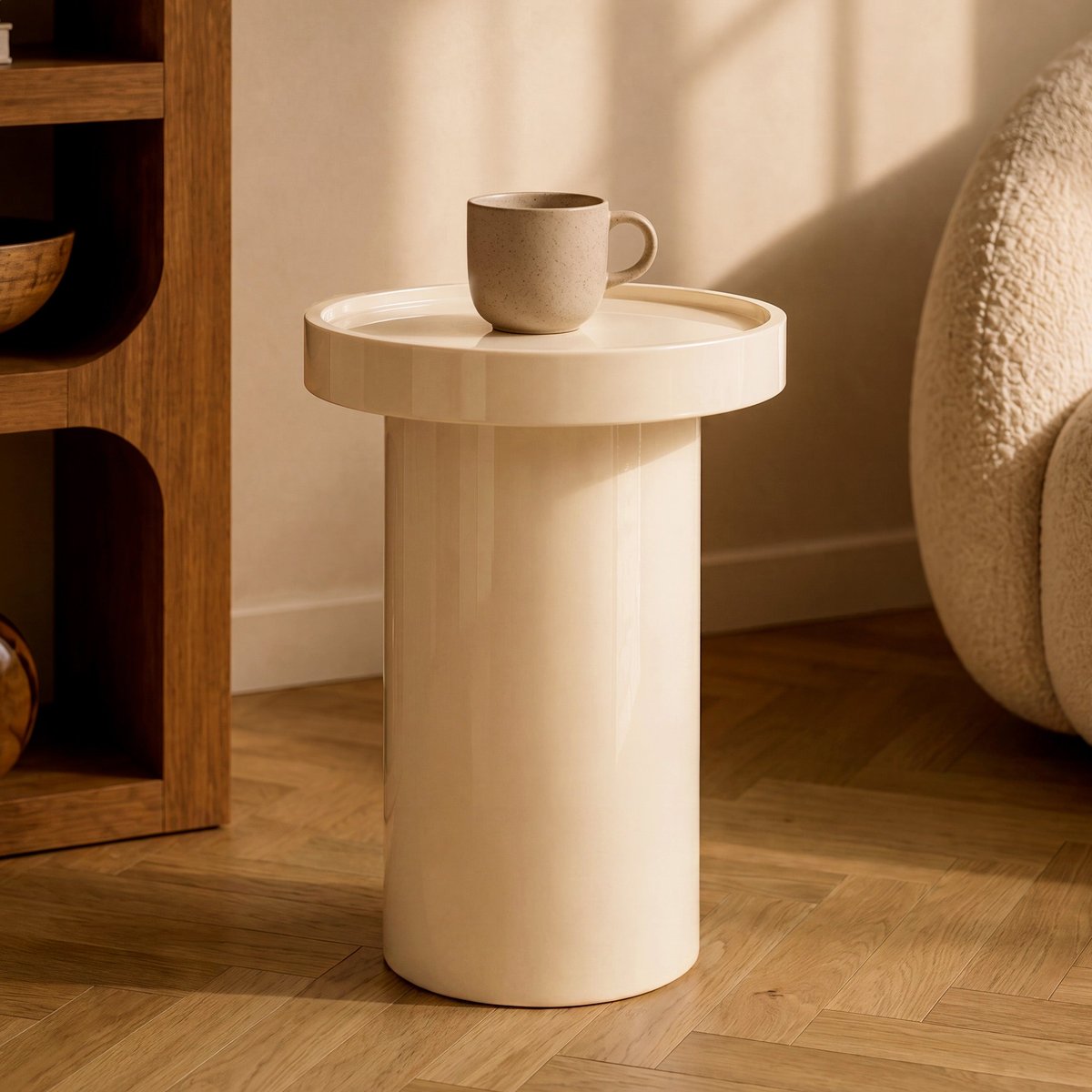 Table d'appoint Nora D40 cm - NORA blanc, MAISON PAVANE