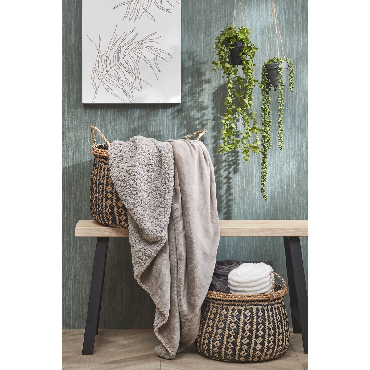 Banc PLANO marron clair, MICA DECORATIONS