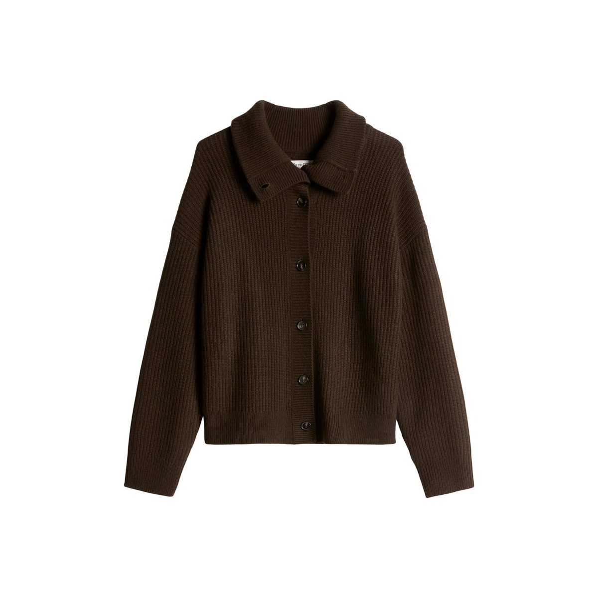 Cardigan ample en mélange de laine vierge douce marron, MARC O'POLO