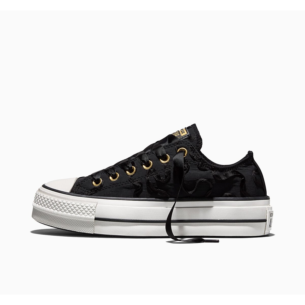 Baskets CHUCK TAYLOR ALL STAR LIFT OX RIBBON LACE noir, CONVERSE