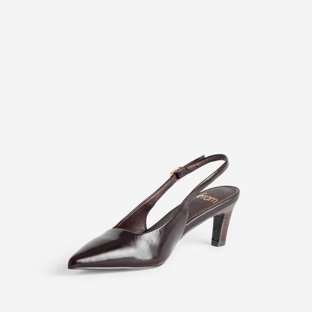 Escarpin en cuir ADELINA chocolat, ERAM