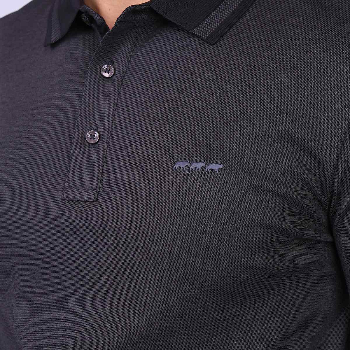 Polo polynosique anthracite, MISE AU GREEN