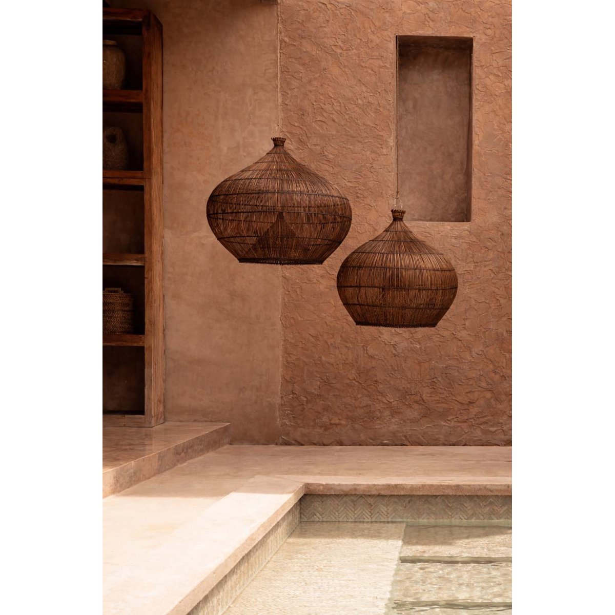 Suspension Noyer DESERT GOURD marron foncé, BAZAR BIZAR