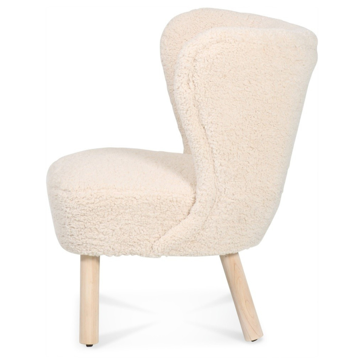 Fauteuil en tissu boucle - ALPES blanc, MATHI DESIGN