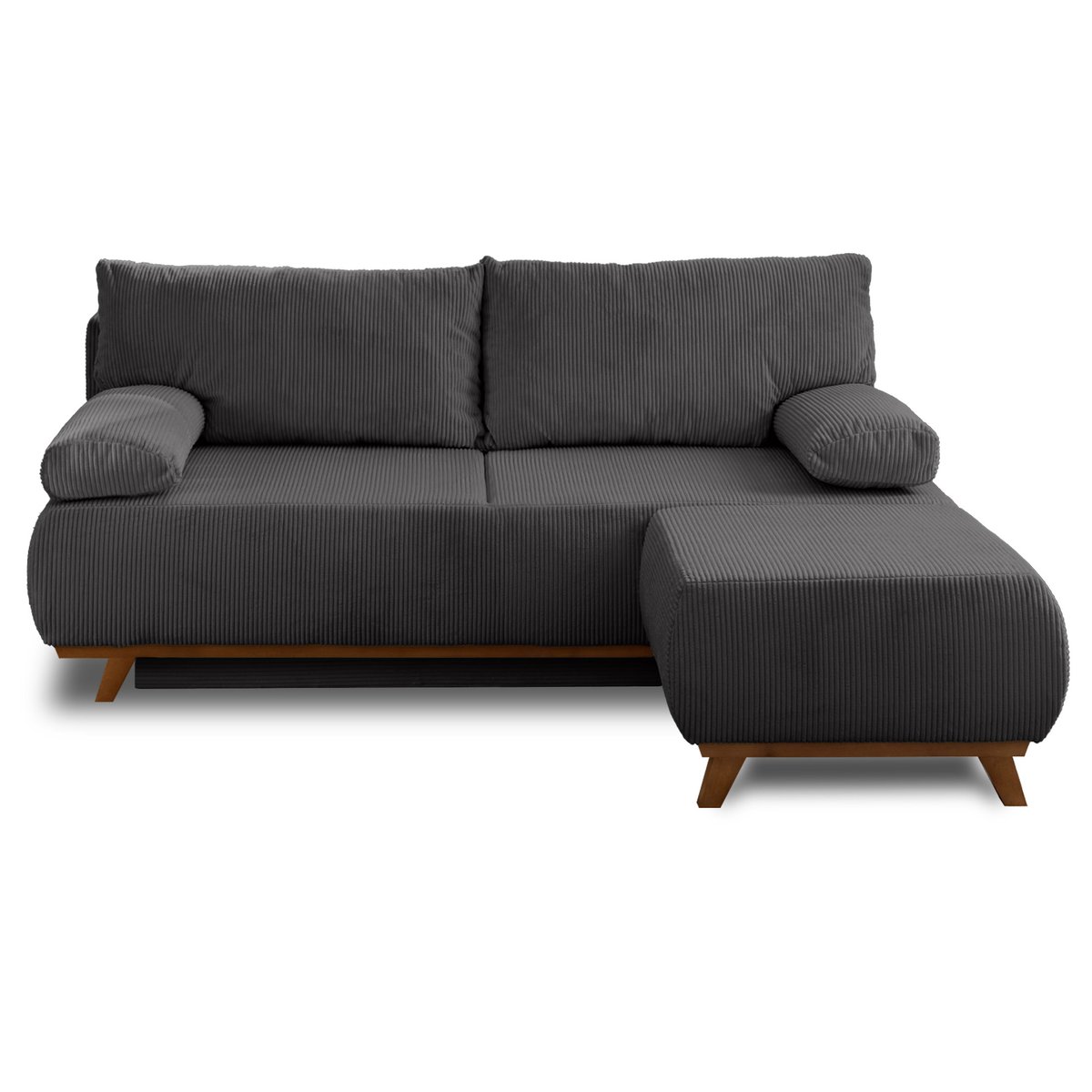 Canapé Convertible 4 places - CRISTAL gris foncé, BEST MOBILIER