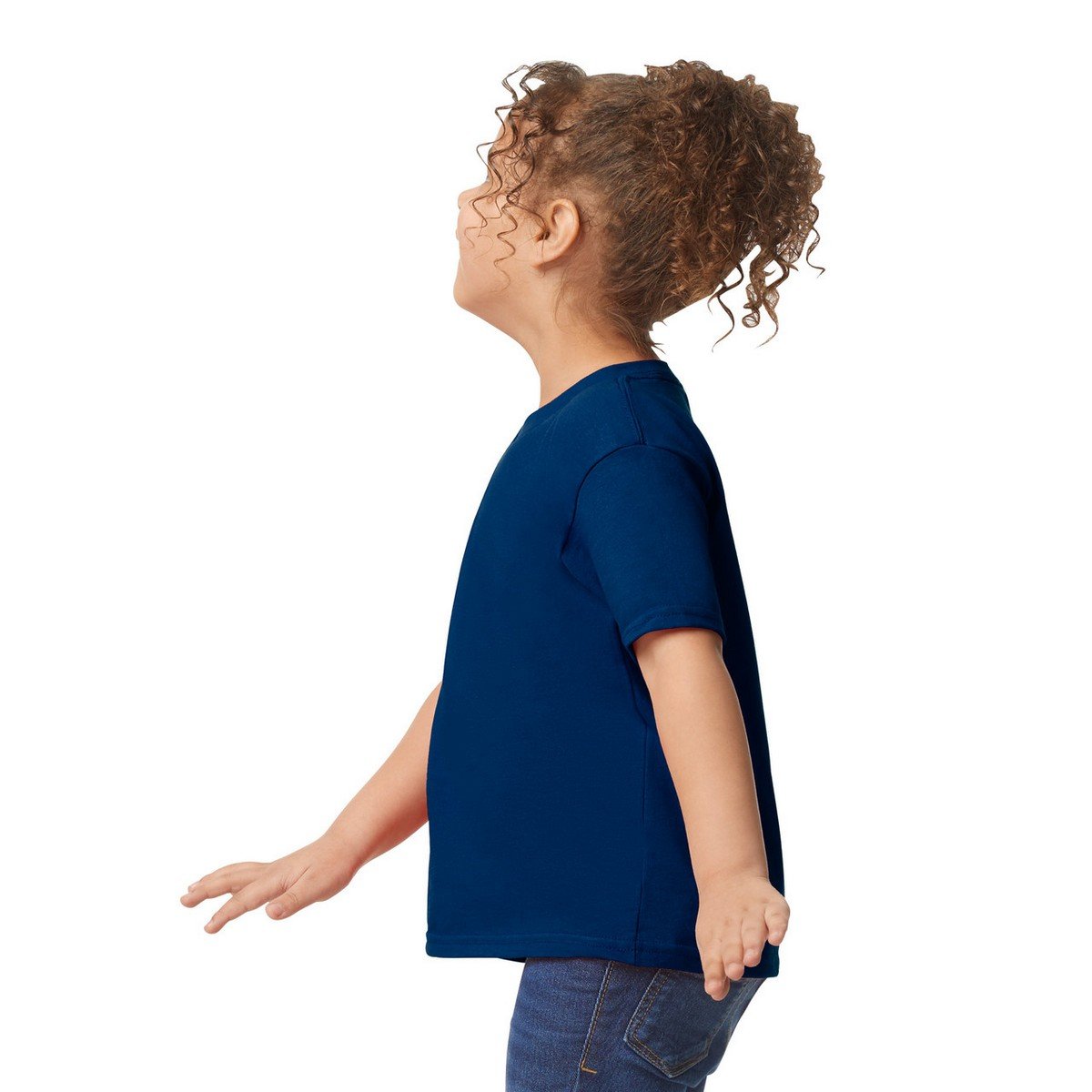 T-shirt manches courtes en coton HEAVY COTTON bleu marine, GILDAN