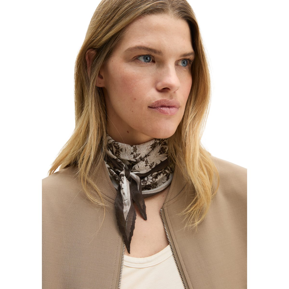 Foulard en forme de losange en TENCEL™ Modal marron, MARC O'POLO