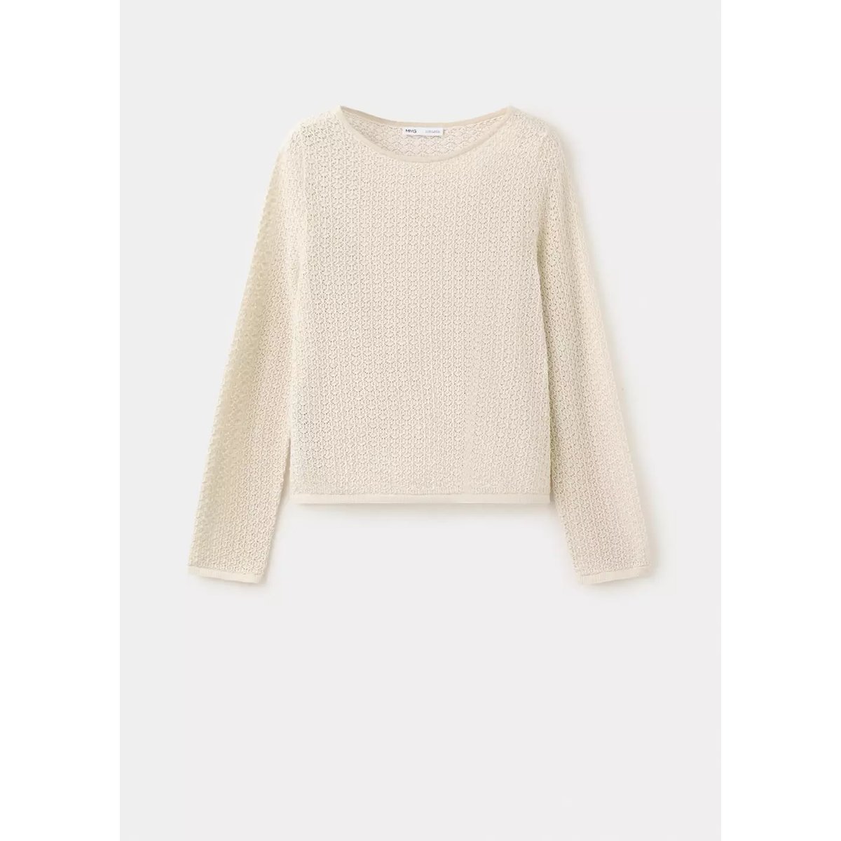 Pull maille ajourée Fil textile or, MANGO