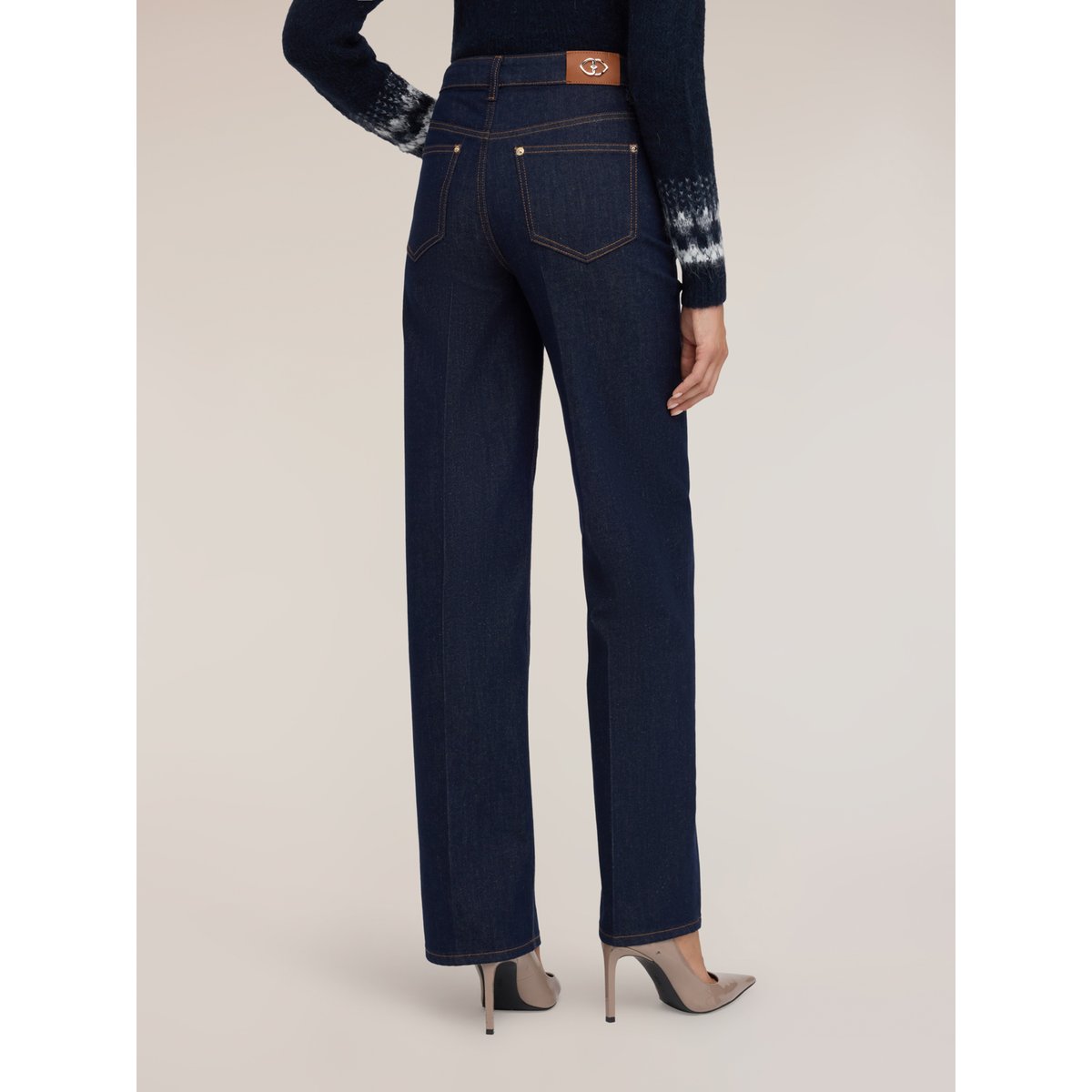 Jean large taille haute bleu, MOTIVI