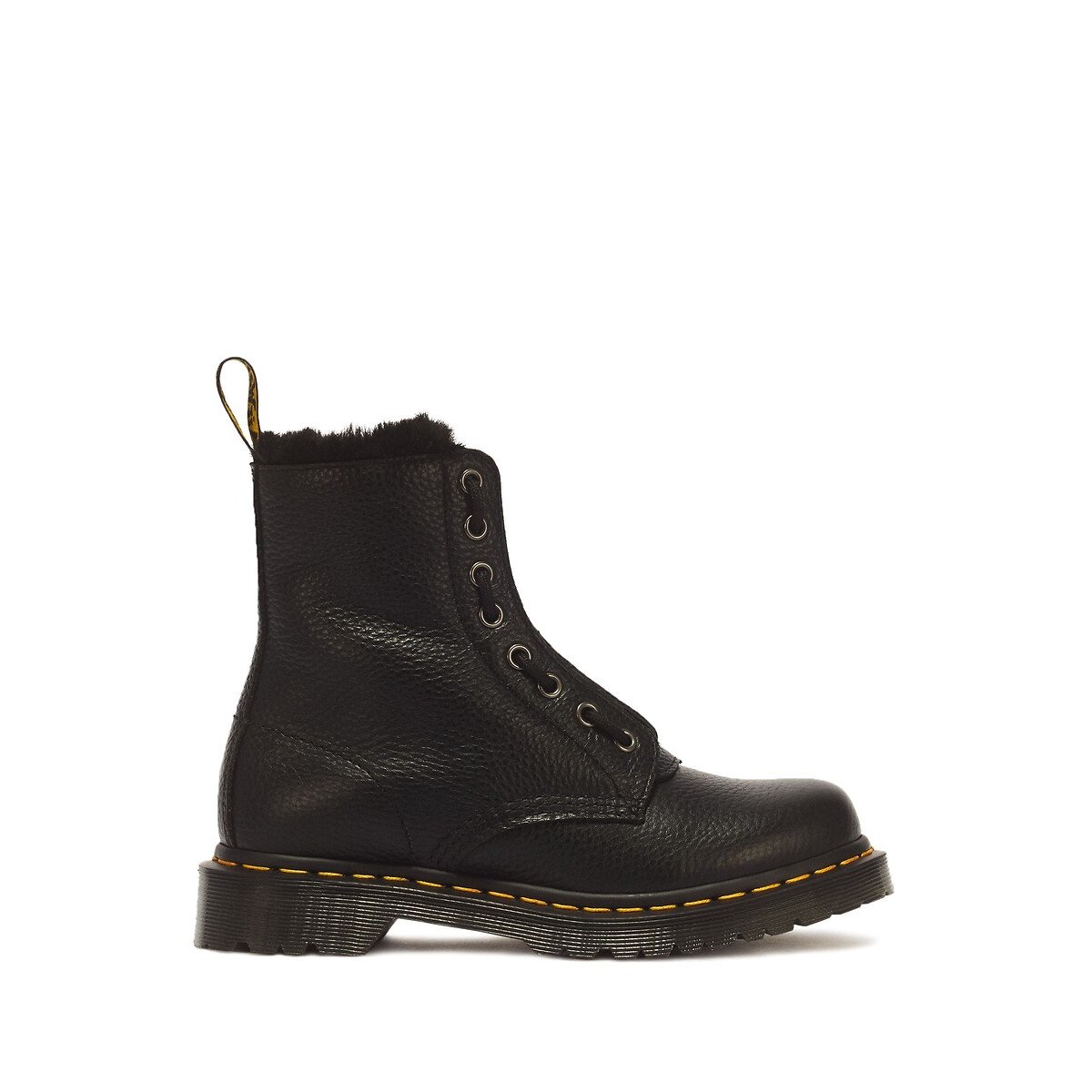 Botas 1460, forradas, em pele, Nappa preto , DR. MARTENS