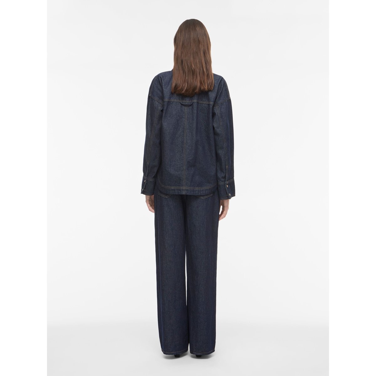 Jean À Coupe Ample bleu - dark blue denim1, ROUGE EDIT