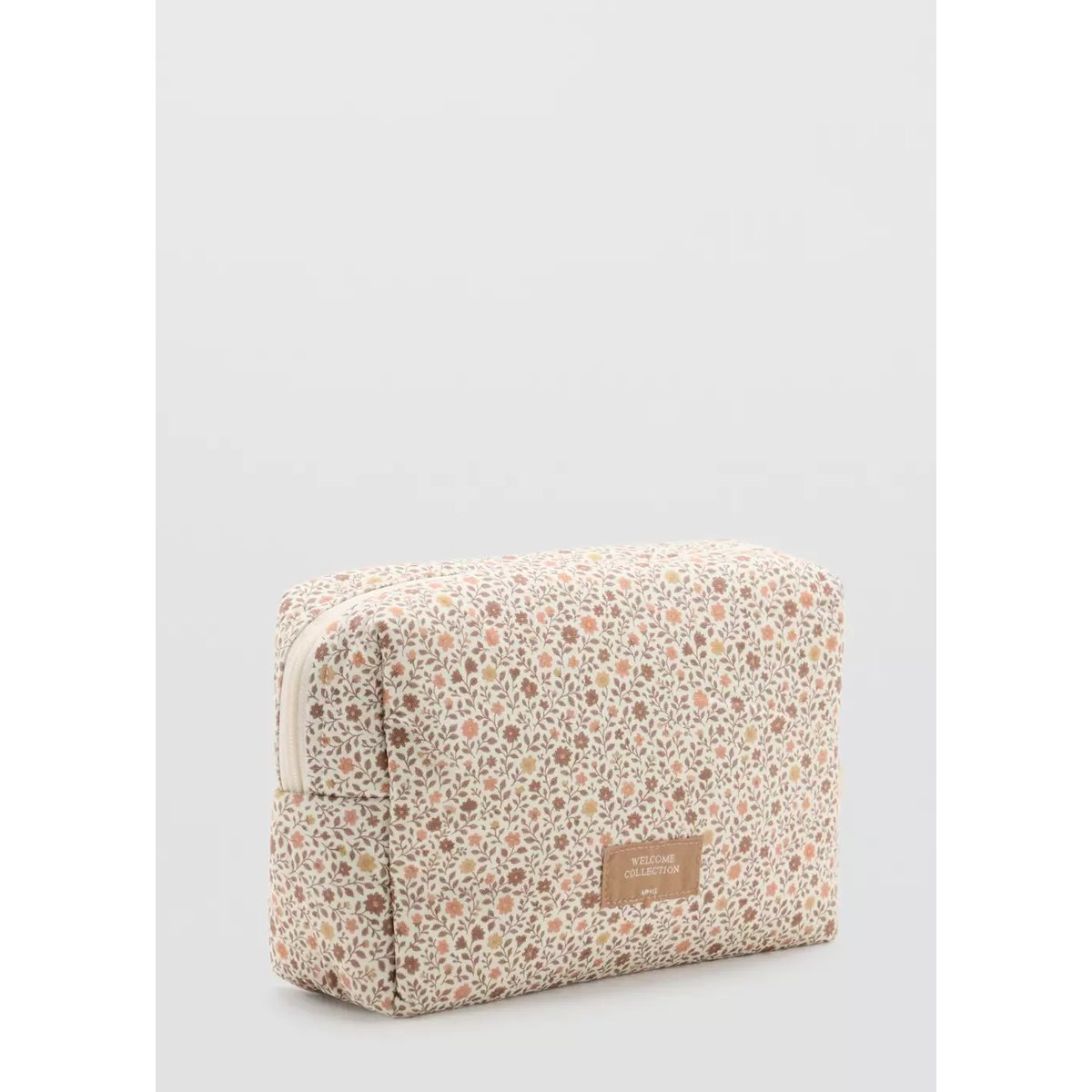 Sac cosmétique à fleurs blanc cassé, MANGO BABY