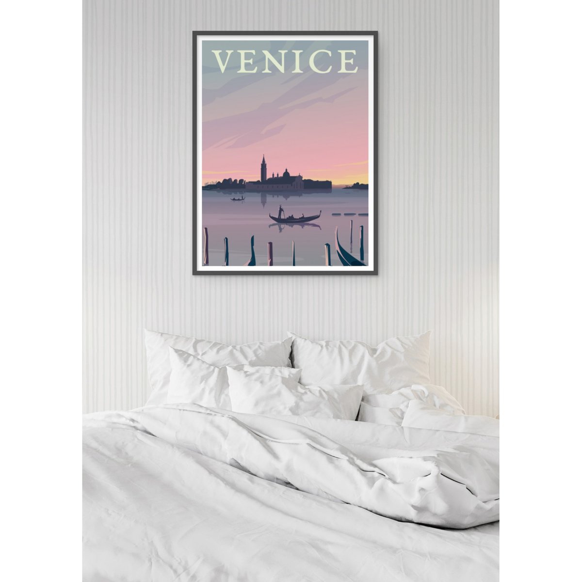 Affiche Venice blanc, L'AFFICHERIE