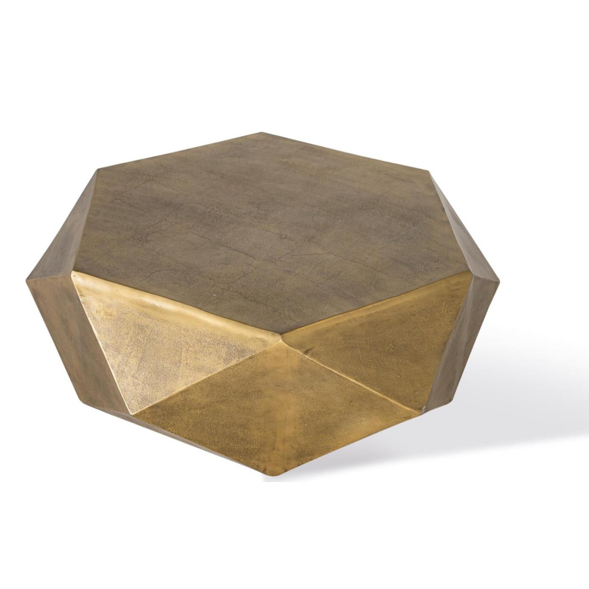 Table basse Aluminium Or or, DECORATION D’AUTREFOIS