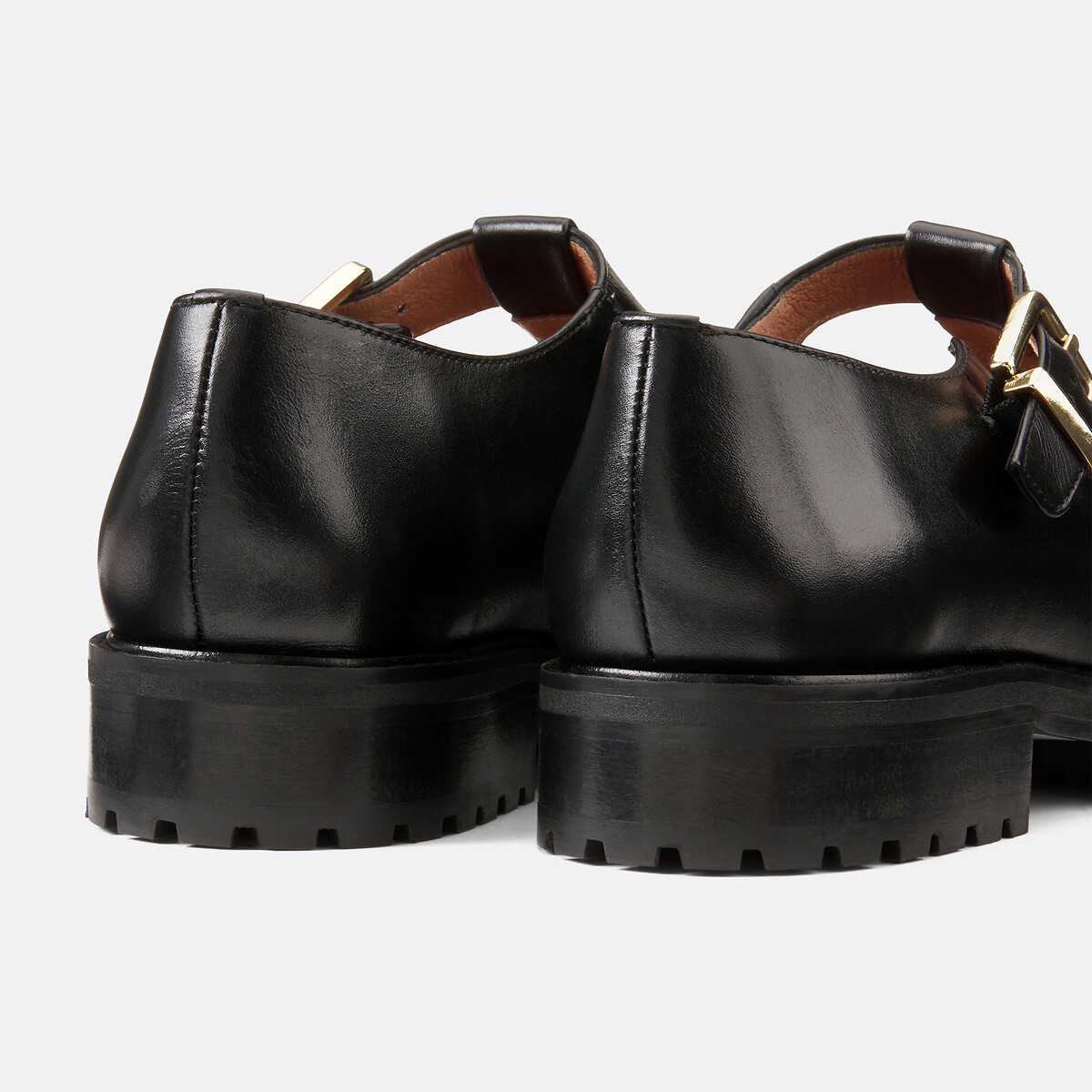Mocassins en cuir noir, LA REDOUTE COLLECTIONS